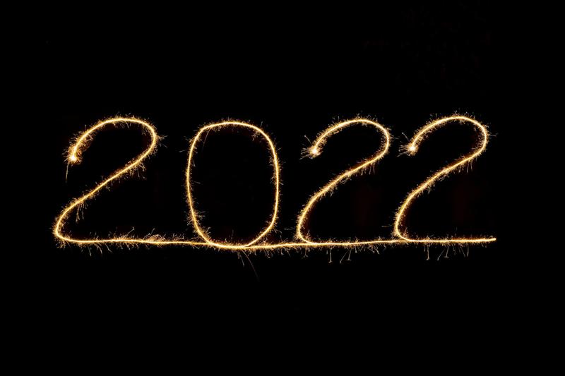 fireworks spelling out 2022